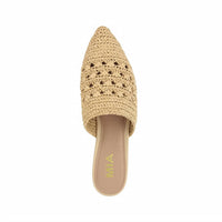Mia - Women's Jany Woven Raffia Pointed-toe Mules