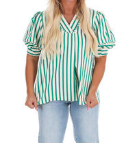 Umgee - Women's Easy Tide Stripe Top