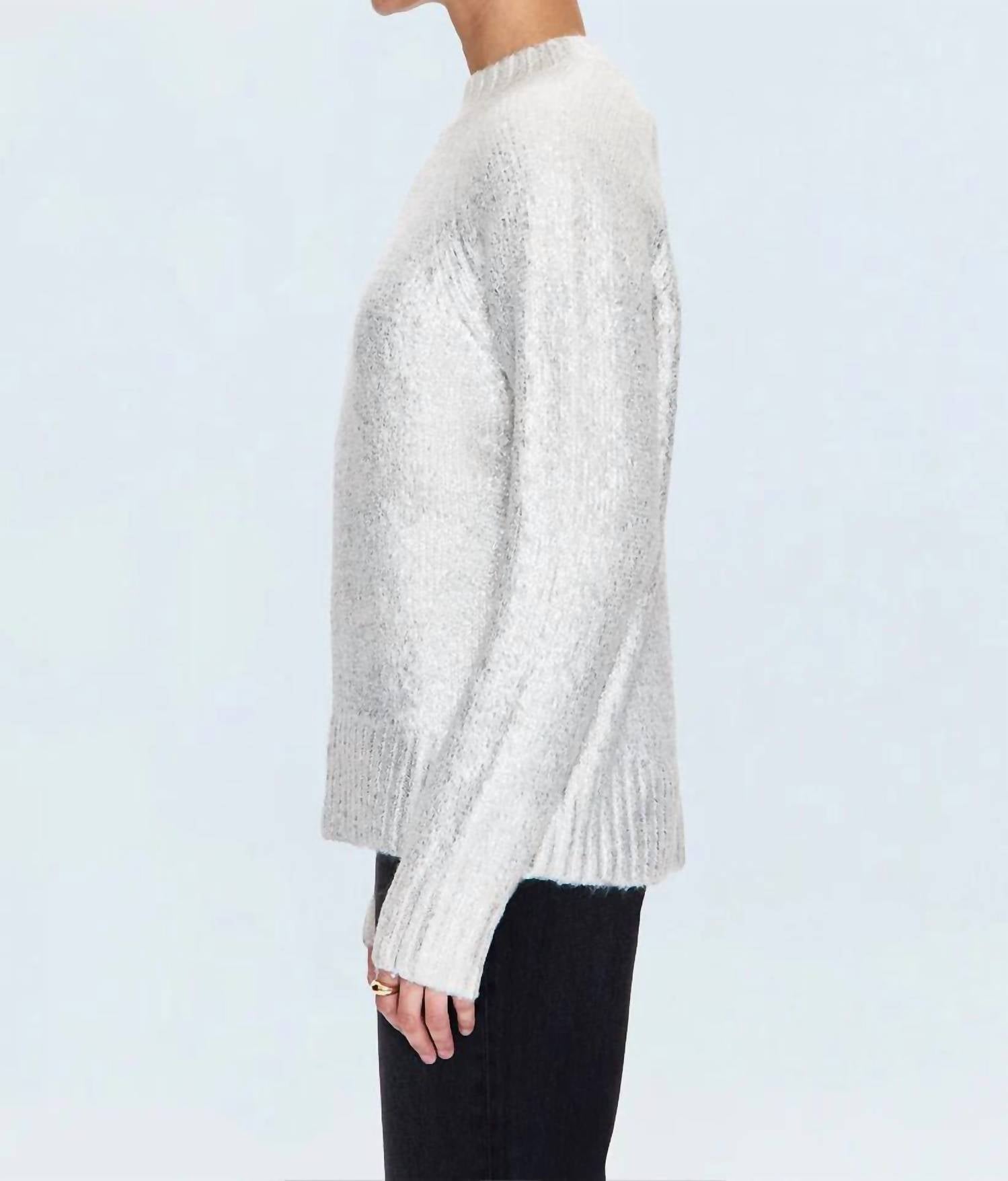 PISTOLA Ilana Sweater in silver frost - women's sweater - alternate view