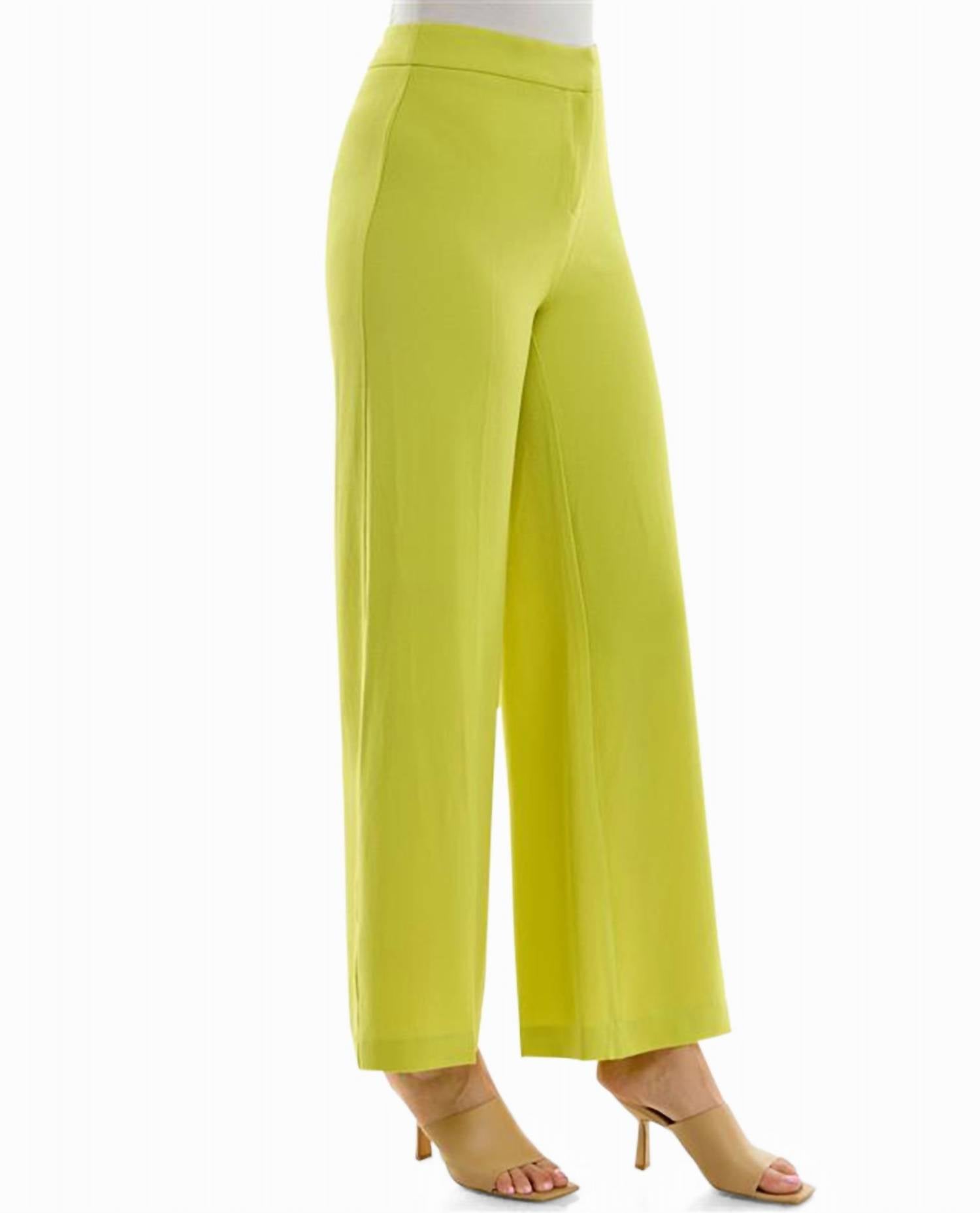 Nicole Miller - Claire Stretch Crepe Wide Leg Pants