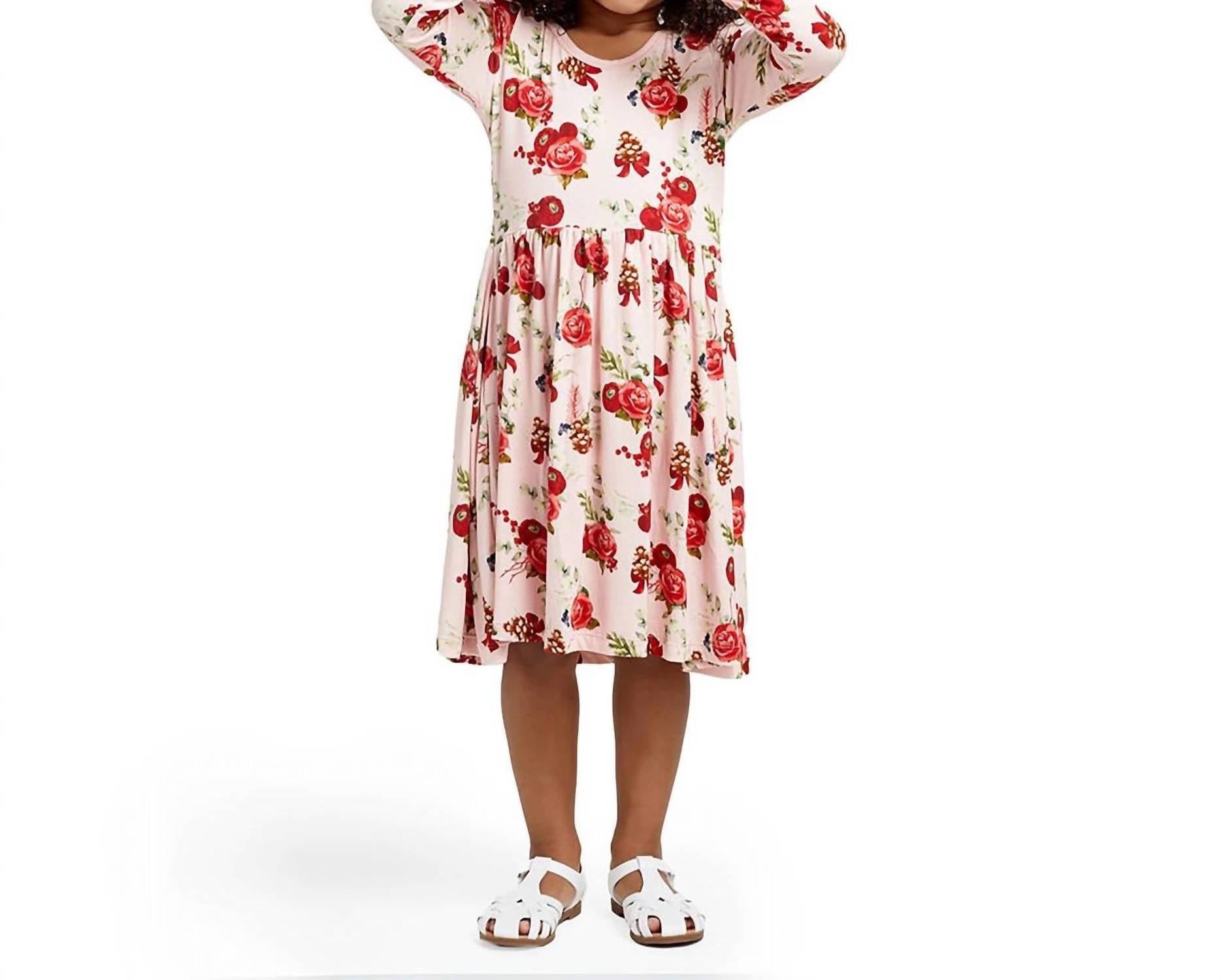 Kickee - Kid's Long Sleeve Twirl Dress With Pockets