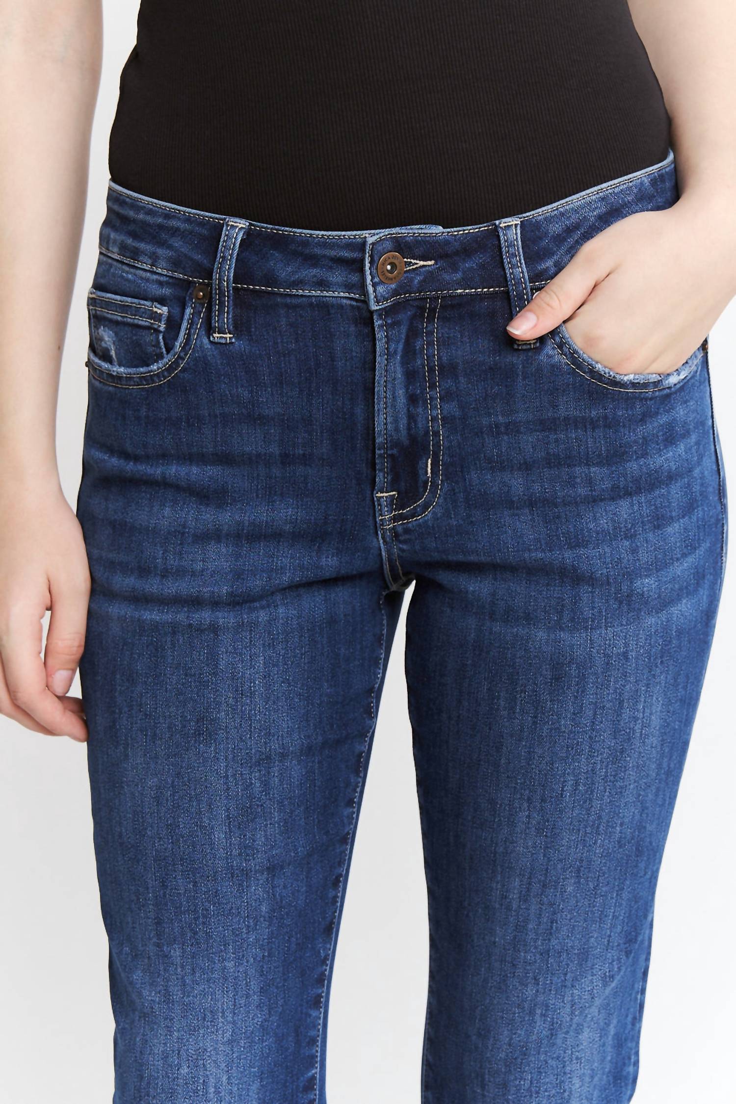 Mica Denim - Happiness Mid Rise With Cuff Jeans
