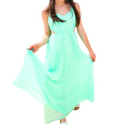 She + Sky - Pleated Cut Out Maxi Dress