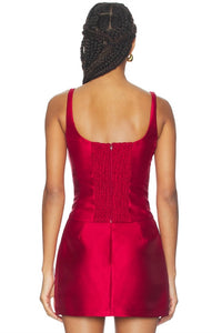 Amanda Uprichard Jacksonville Tank Top in scarlet - women's tank top - alternate view