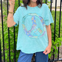J. Her - Peace Out Washed Top
