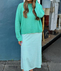 Southern Tide - Ophelia Long Sleeve Open Stitch Sweater