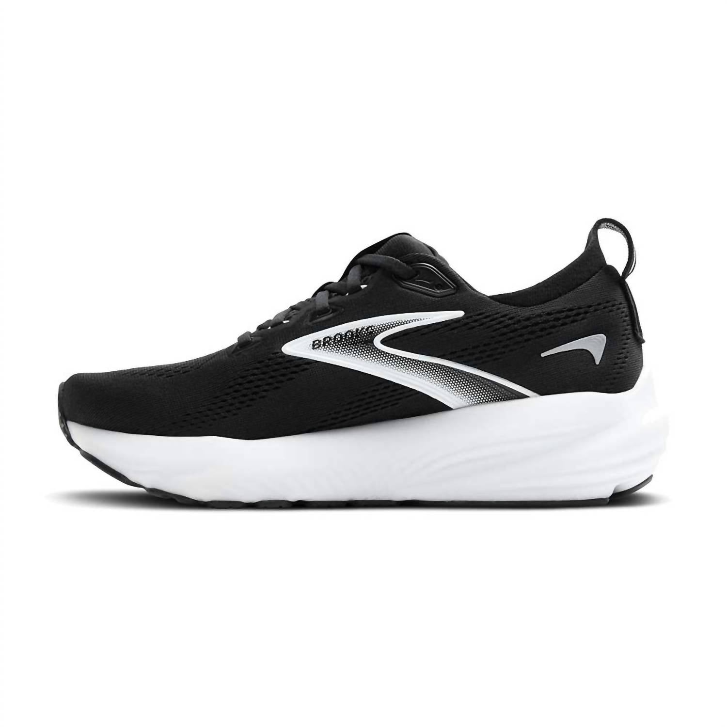BROOKS Men's Glycerin Gts 22 Running Shoes in black grey white 6 - men's shoe - detail view
