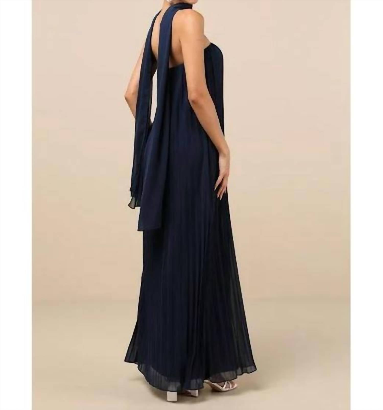 Lulus - Women's Lael Pleated Strapless Dress And Scarf Set