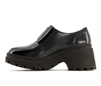 Andrea - Women's Chunky Sole Heeled Patent Moccasins