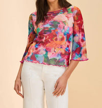 Fdj - Stefanie Bell Sleeve Boat Neck Top