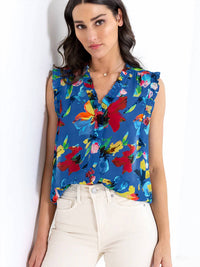 Go By Go Silk - Go Ruffle Me Up Blouse