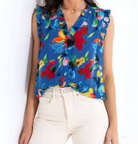 Go By Go Silk - Go Ruffle Me Up Blouse
