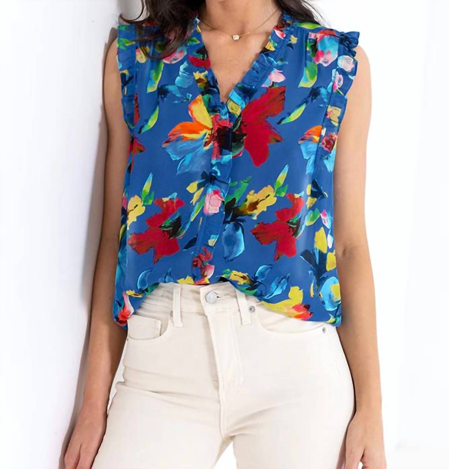 Go By Go Silk - Go Ruffle Me Up Blouse
