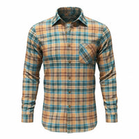 Madeleine Finn - Men's Plaid Button Down Long Sleeve Shirt