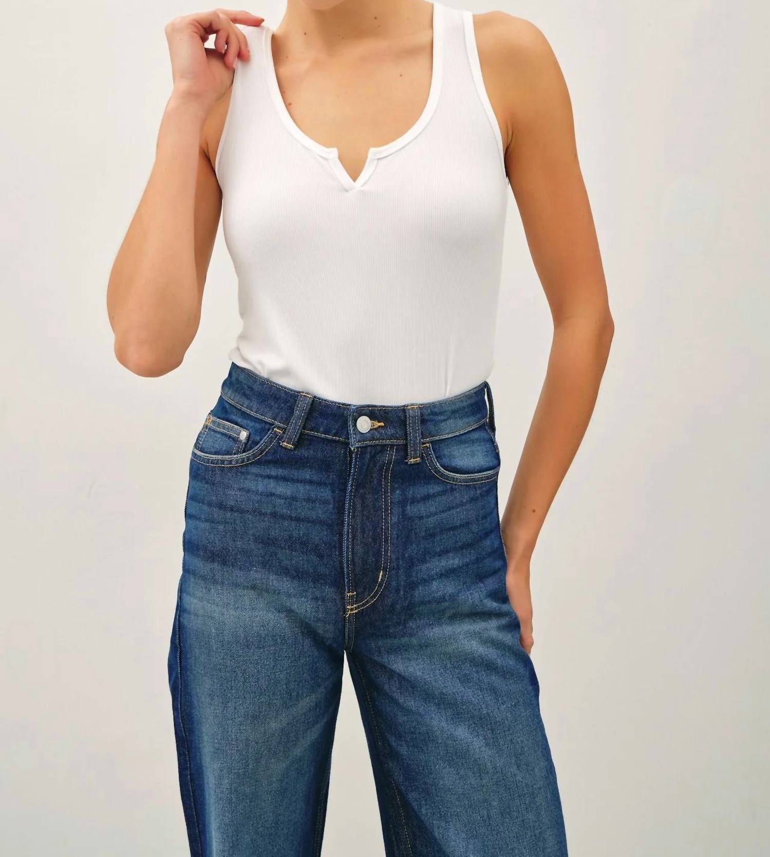 Be Cool - Women's Everyday Notched Ribbed Tank