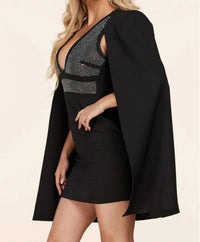 L'Atiste - Structured Cape Mini Dress