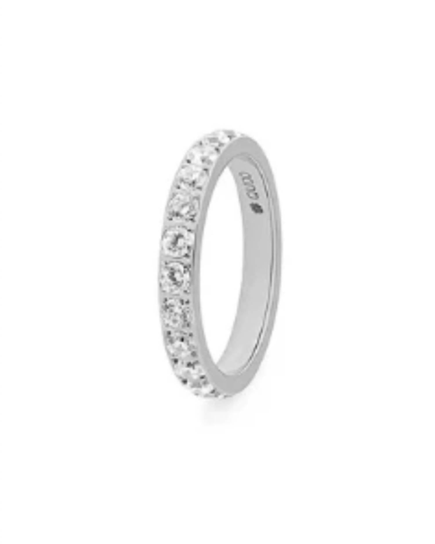 Qudo Women's Spacer Eternity Ring in silver - women's jewelry