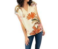Monoplaza - Carmen V-neck Boxy Linen Blend Top