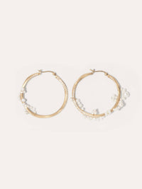Completedworks - Women's Blast Off Pearl And White Topaz Vermeil Earrings