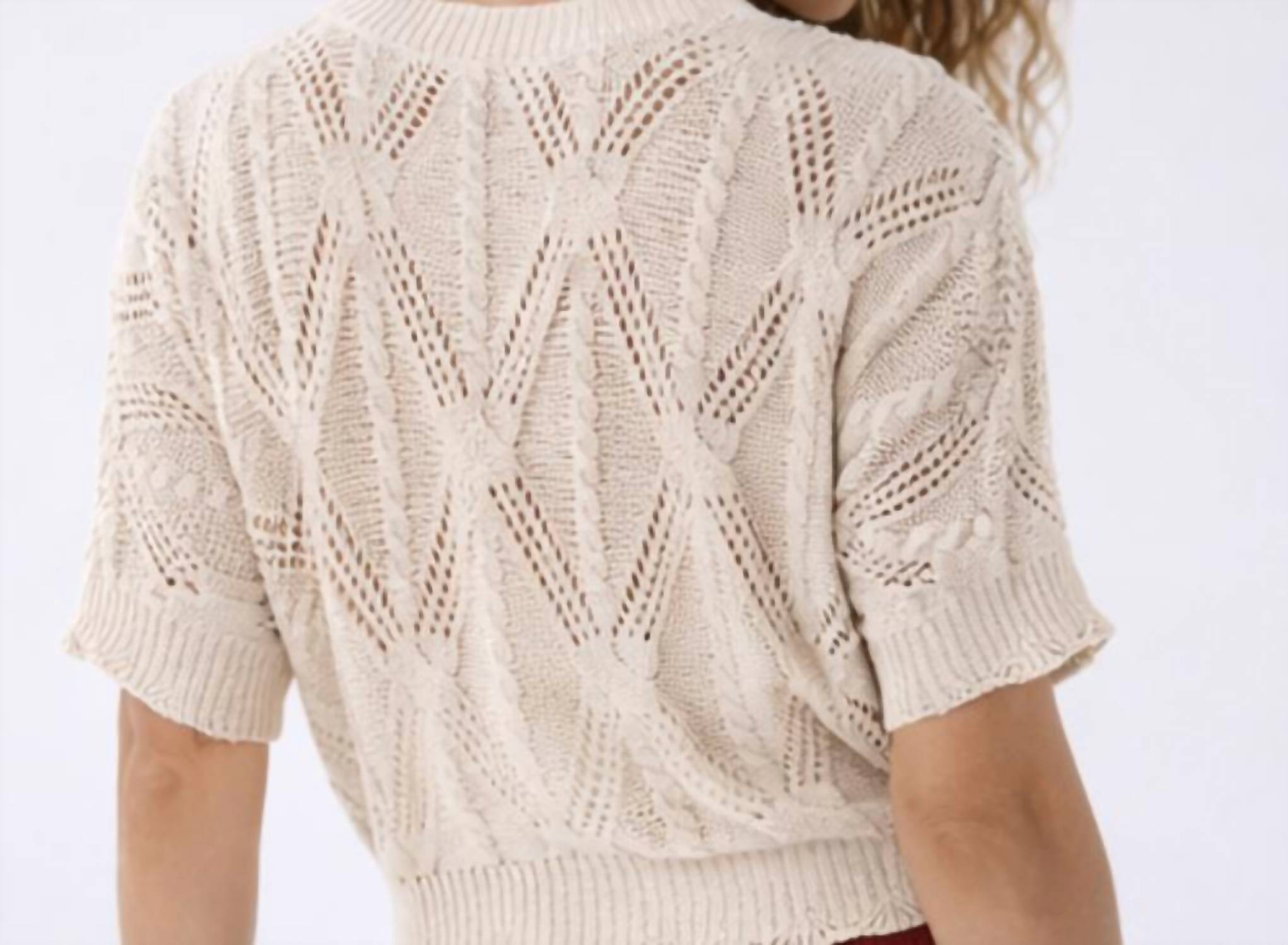 Autumn Cashmere - Short Sleeve Dolman Stitchery Cardigan