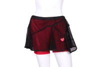 Love Love Tennis - Women's Fishnet Triangle Over Shorties Skirt