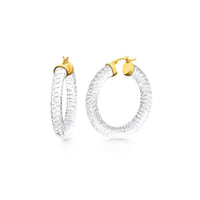 Gold & Honey - Women's Cable Lucite Hoop Earrings