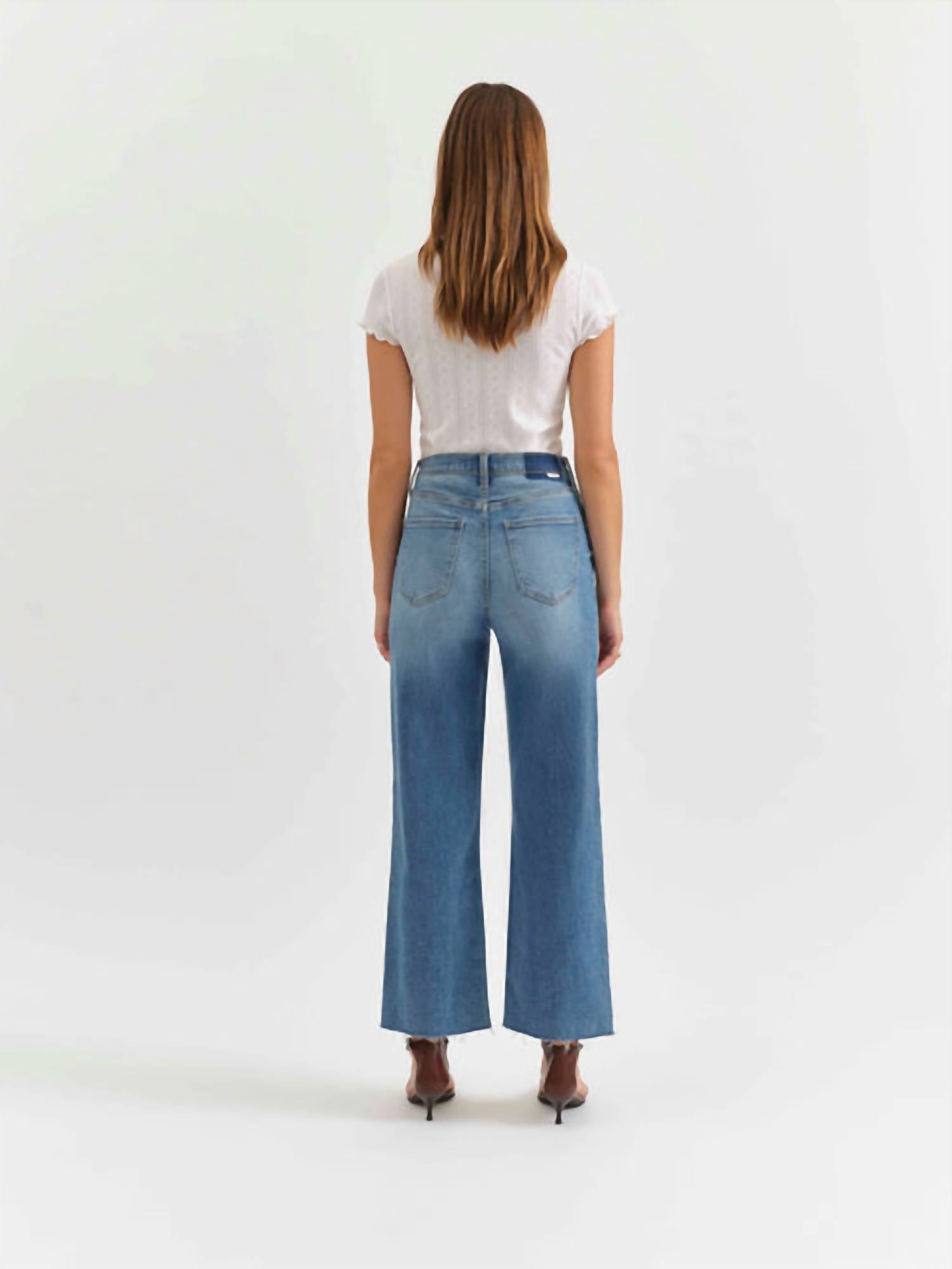 Daze - Pleaser High Rise Wide Ankle Jeans