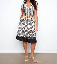 Charlie B - Women's Printed Linen Cotton Dress