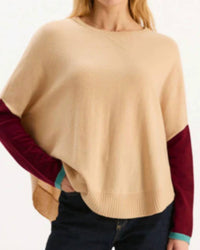 Tyler Boe Bailey Cashmere Capelet Sweater in multi - women's sweater - detail view