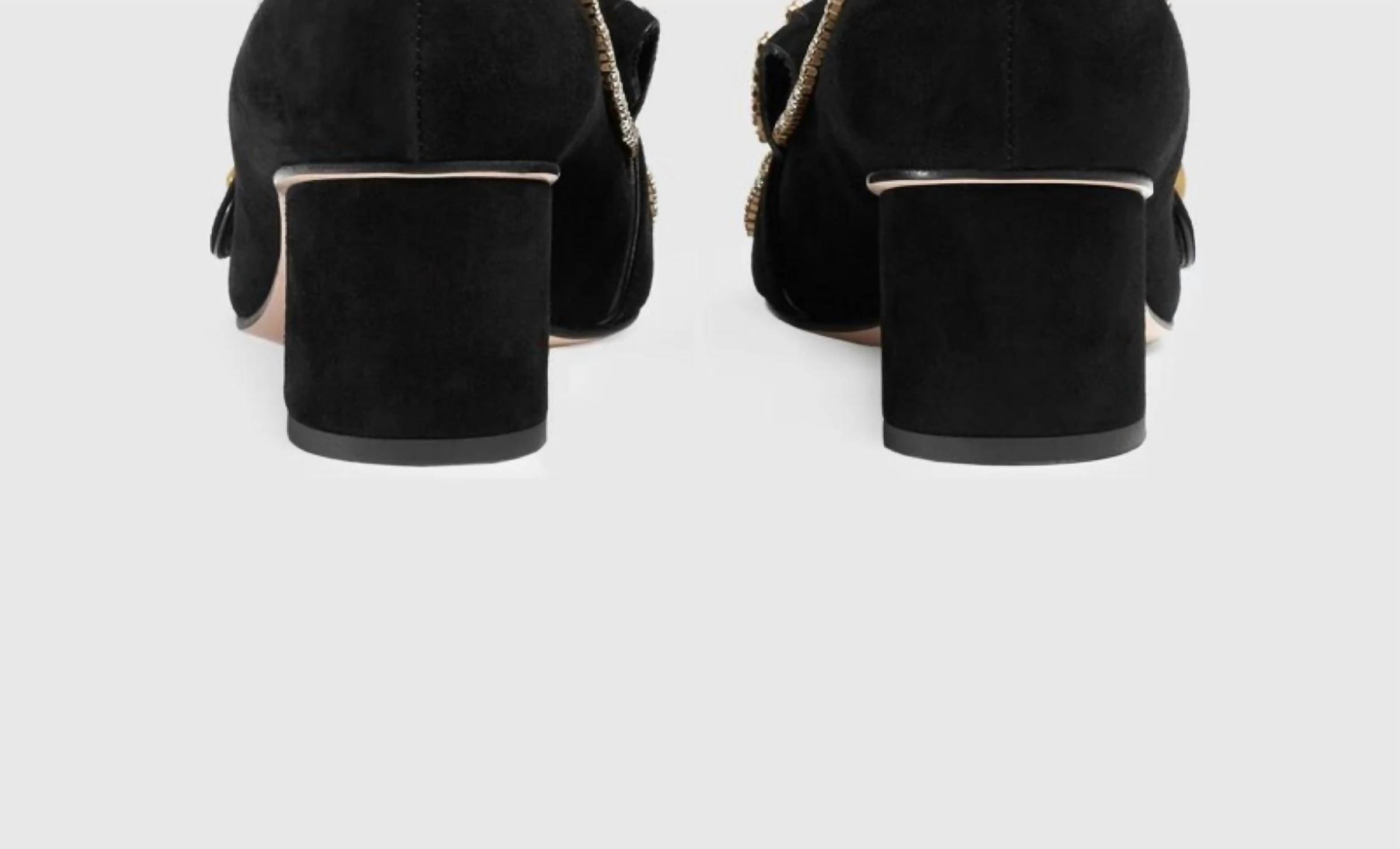 Gucci - Women's Crystal-trimmed Suede Pumps