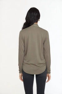 Veronica M - Cupro Draped Surplice Top