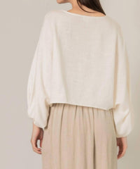 Before You Collection - Cropped Linen Top
