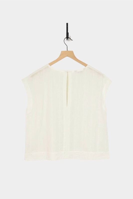 Ichi - Women's Dobby Stripes Pullover Blouse