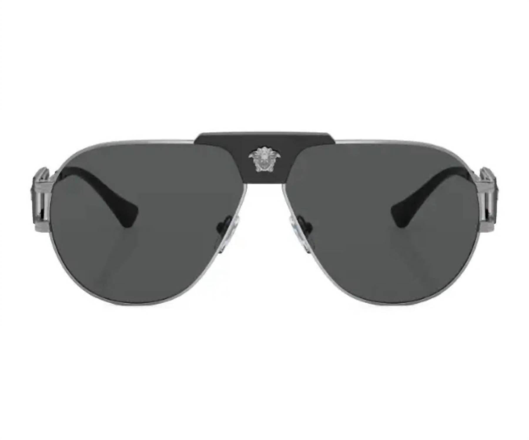 Versace - Aviator Non Polarized Sunglasses - 2252 1001 - 87