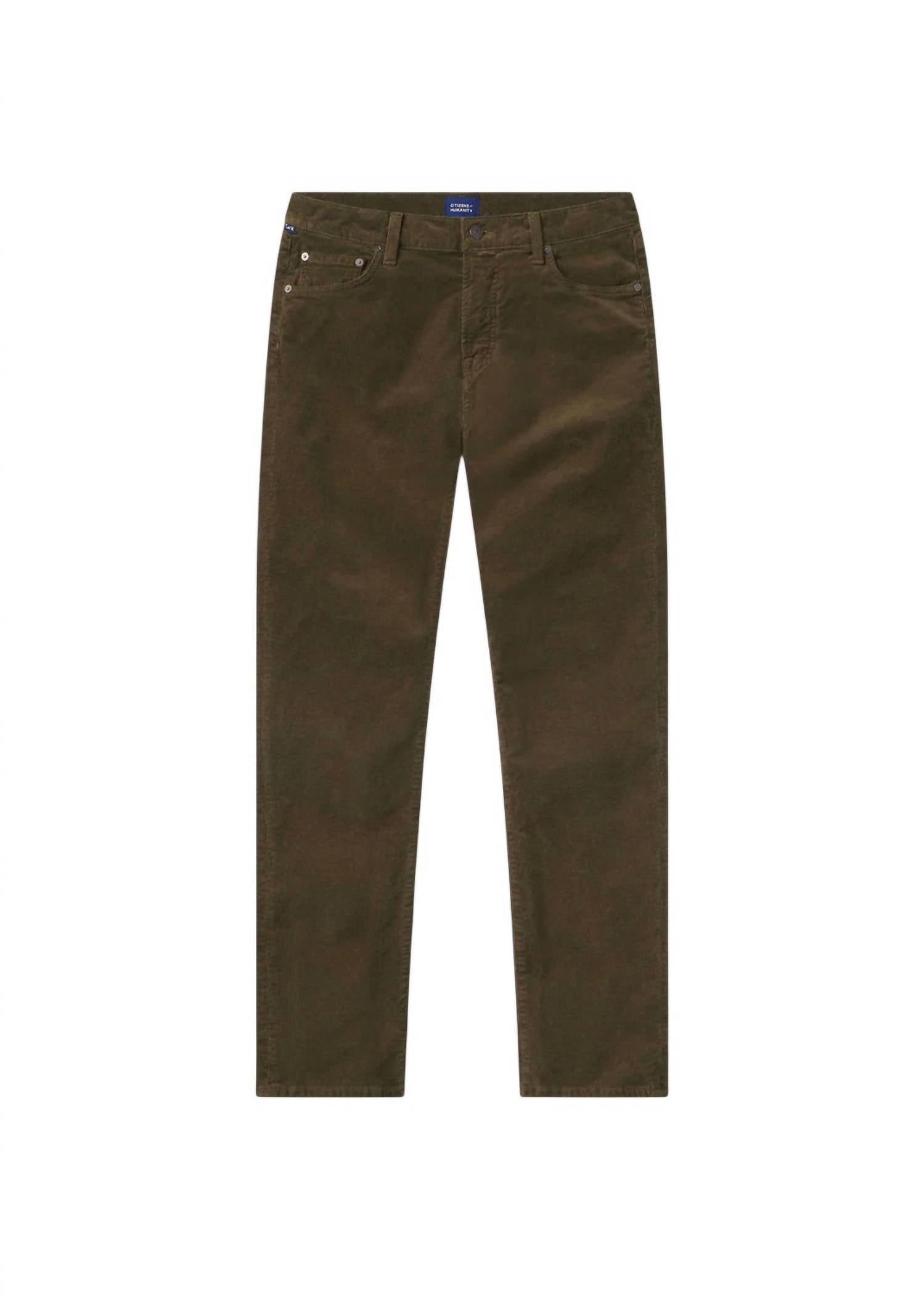 Citizens of Humanity Gage Slim Straight Corduroy Pants in olive - men's pants - view 6