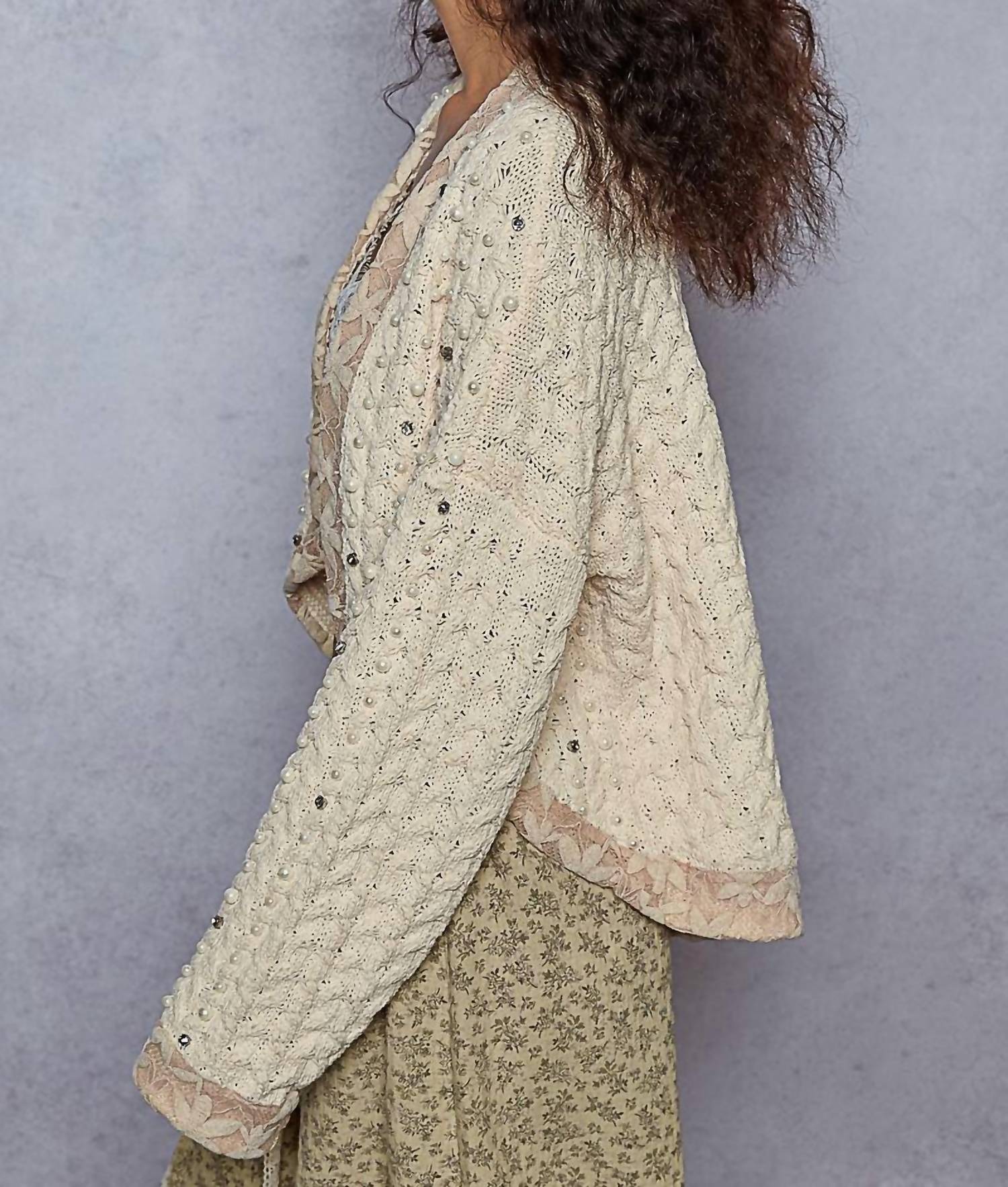 Pol - Pearl Petals Cardigan