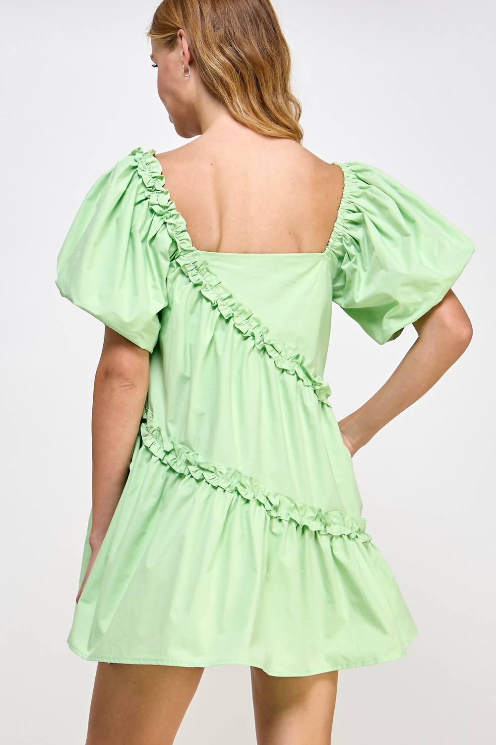 Strut & Bolt - Asymmetric Ruffle Mini Dress