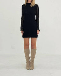 Find Me Now - Mariposa Long Sleeve Bow Mini Dress