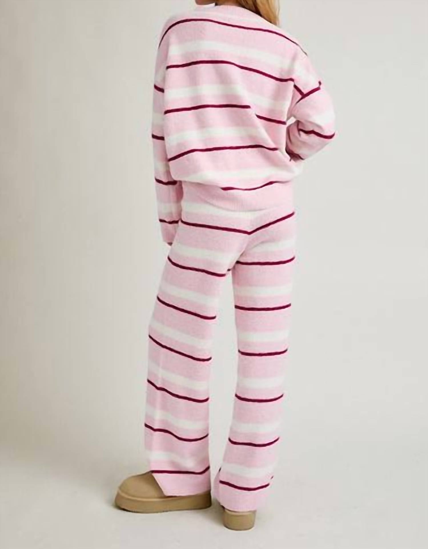 Le Lis - Casual Cool Stripe Sweater Two Piece Set