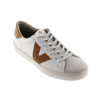 VICTORIA Women's Berlin Piel & Serraj Sneaker in bone tan - women's sneaker - detail view