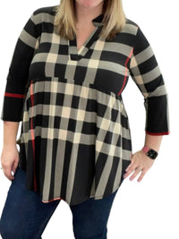 Heimish Usa - Plaid Babydoll Top