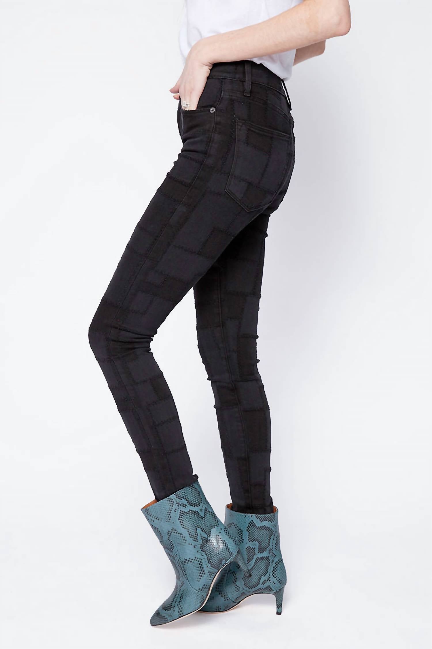 Frame - Le High Skinny Laser Patchwork Jeans