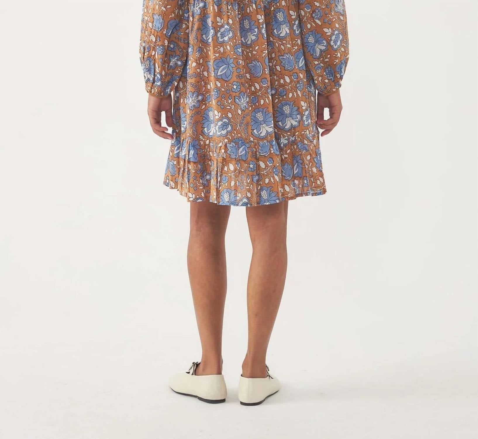 Antik Batik Maude Mini Dress in brown - women's dress - detail view
