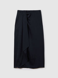 Reiss - Bella High Rise Wrap Draped Midi Skirt