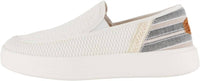 HEY DUDE Women's Sunapee Mesh Stripe Shoes in white - women's flats