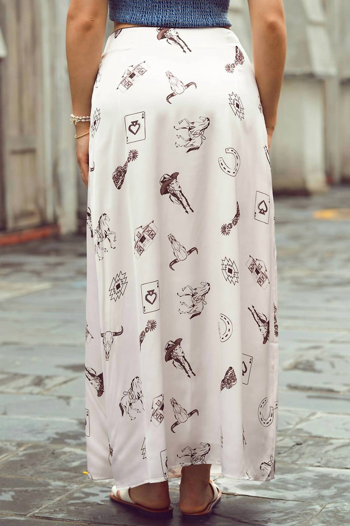1 The Woman - Western Stamped Skirt