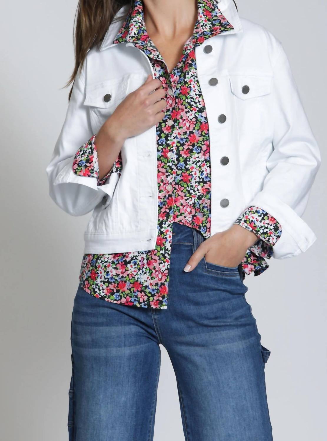 Apny - Frayed Detail Jean Jacket