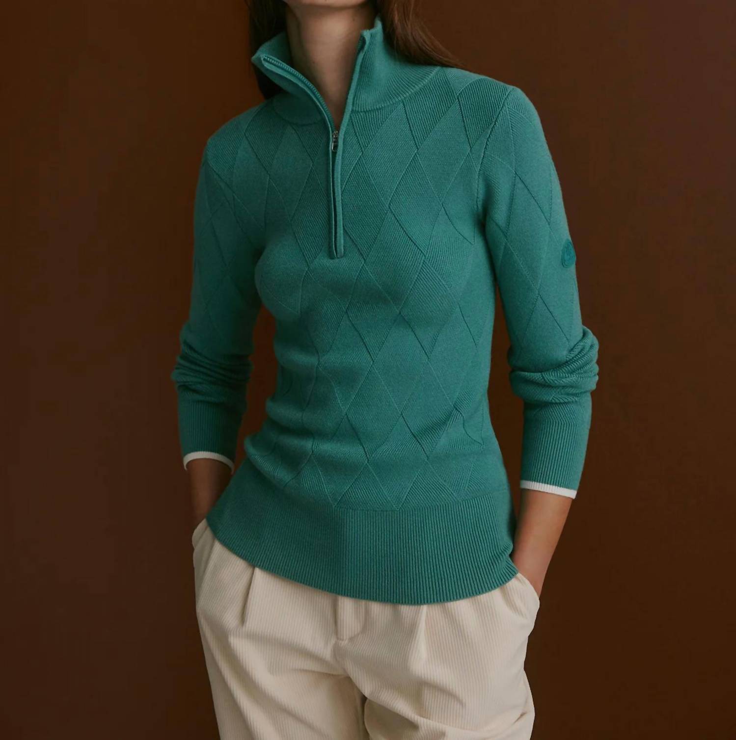 Varley - Lawson Half Zip Knit Top