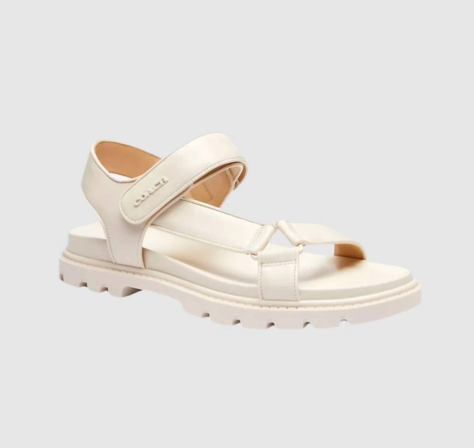Coach Women's Sport Strappy Sandals in chalk white leather - women's sandal
