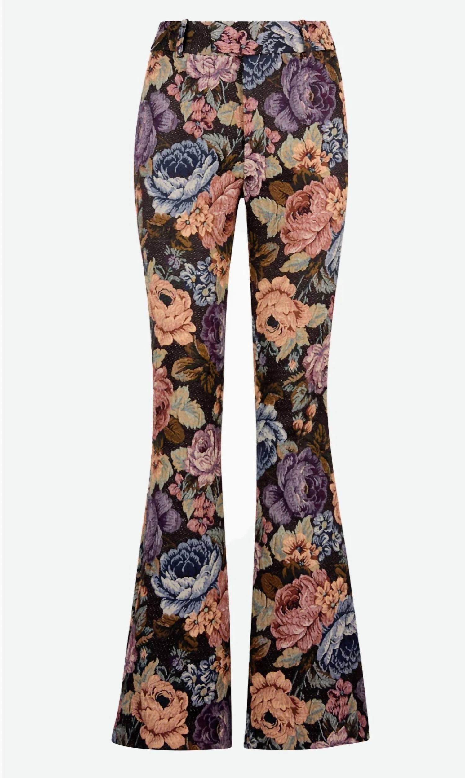 Smythe - Floral Jacquard Flare Pants
